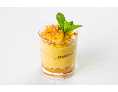 Mini Mango Mousse with Passion Fruit