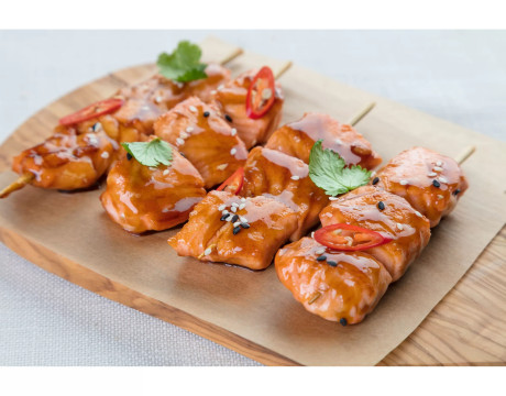 Salmon skewers