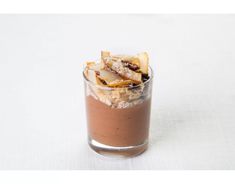 Mini Chocolate Mousse with Coconut Granola