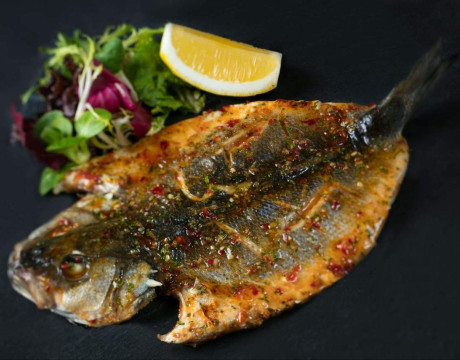 Sea bass in Asian marinade