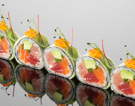 Toro, Tuna, and Salmon Roll