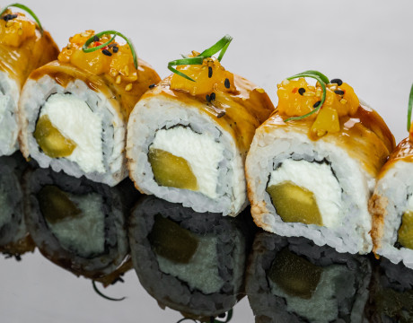 Stracciatella, Eel, and Mango Roll