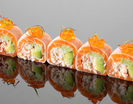 Salmon and Spicy Crab Sashimi Roll
