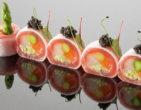 Tuna and Sea Bass Sashimi Roll
