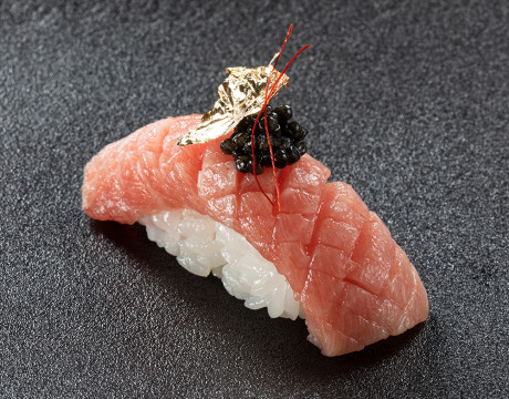 Toro Sushi with Black Caviar