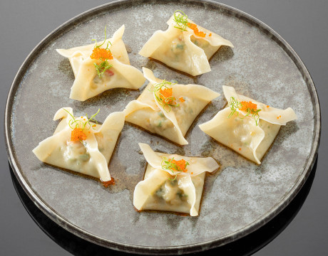 Wontons with Crab and Foie Gras